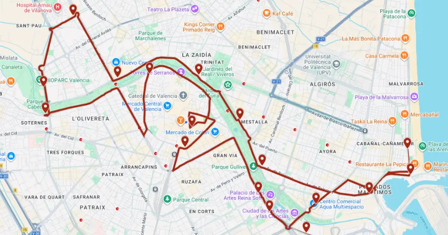 Bus turistico a Valencia