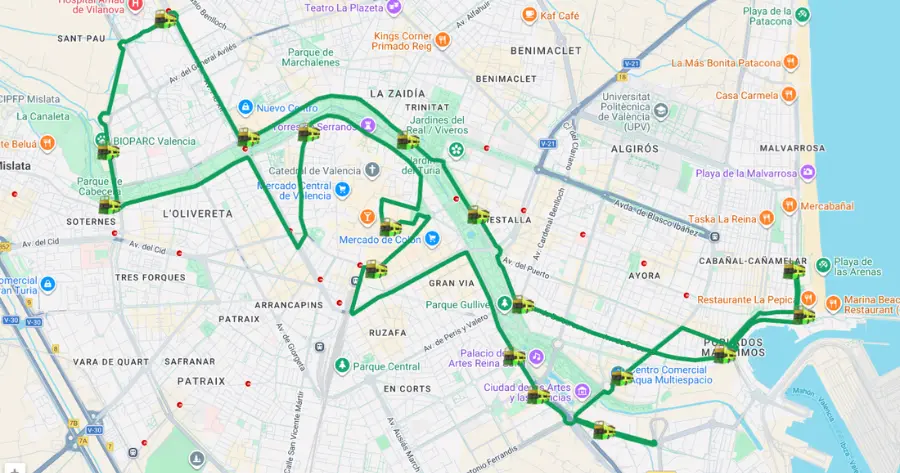 Bus turistico a Valencia