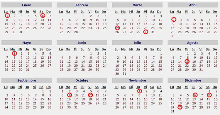 Calendario Laboral