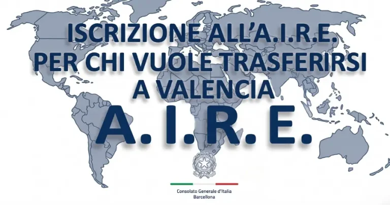 Iscrizione AIRE per chi si trasferisce a Valencia