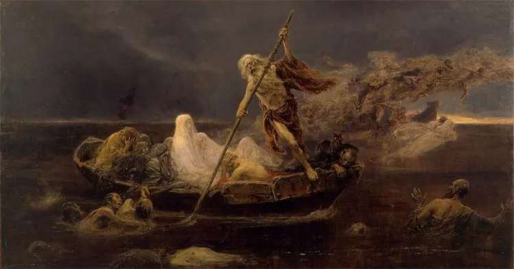 José Benlliure Gil - La barca di Caronte