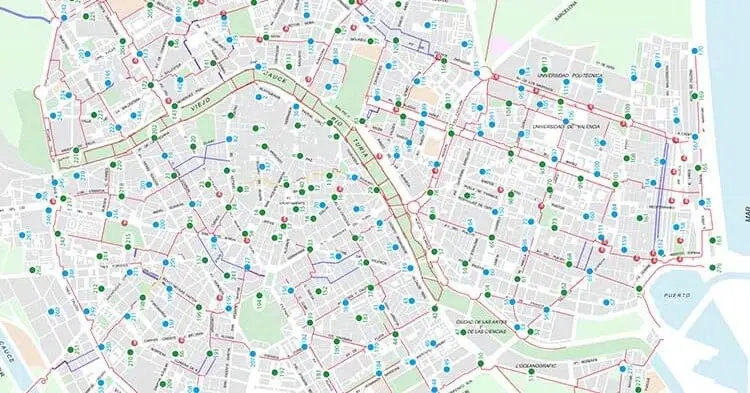Mappa Valenbisi